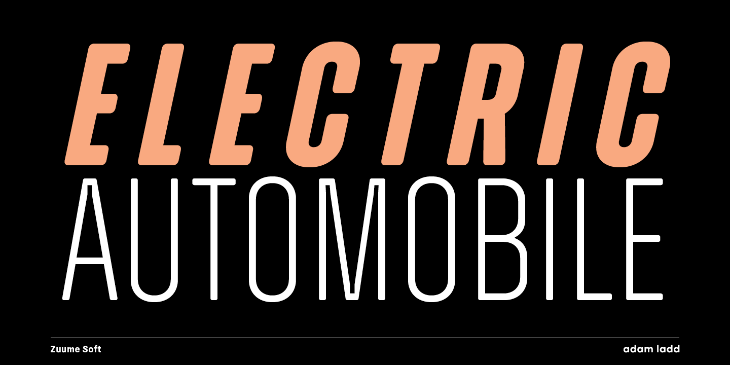 Przykład czcionki Zuume Soft Extra Bold Italic